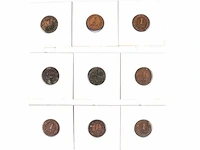 9x munten koning willem 1880 - afbeelding 2 van  2
