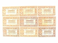 9x nederlandse bankbiljetten 1938 - afbeelding 1 van  1
