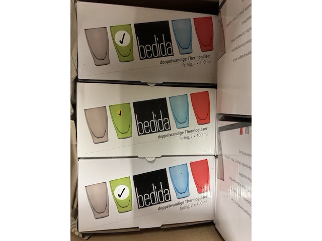 9x set van 2 dubbelwandige glazen 400 ml bedida - afbeelding 3 van  4
