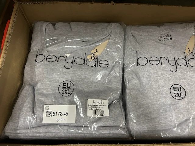 9x set van 5 t-shirts 2xl berydale, light grey - afbeelding 2 van  4