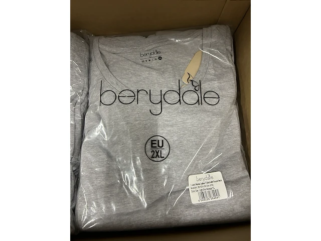 9x set van 5 t-shirts 2xl berydale, light grey - afbeelding 3 van  4
