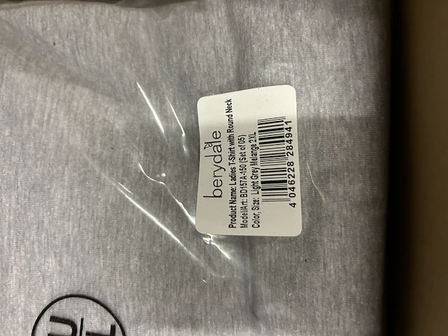 9x set van 5 t-shirts 2xl berydale, light grey - afbeelding 4 van  4