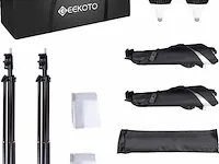 9x softbox set studioverlichting met verstelbare kop geekoto - afbeelding 2 van  4