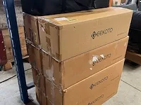 9x softbox set studioverlichting met verstelbare kop geekoto - afbeelding 3 van  4