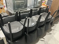 9x stoelen, bruin/zwart - afbeelding 1 van  4