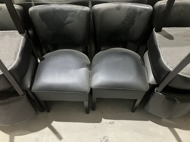 9x stoelen, bruin/zwart - afbeelding 4 van  4