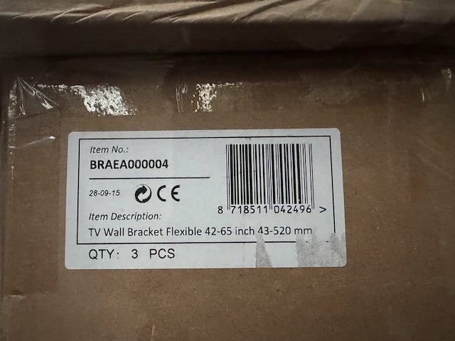 9x tv wandbeugel 42-65" flexibel sam creative, braea000003 - afbeelding 2 van  2
