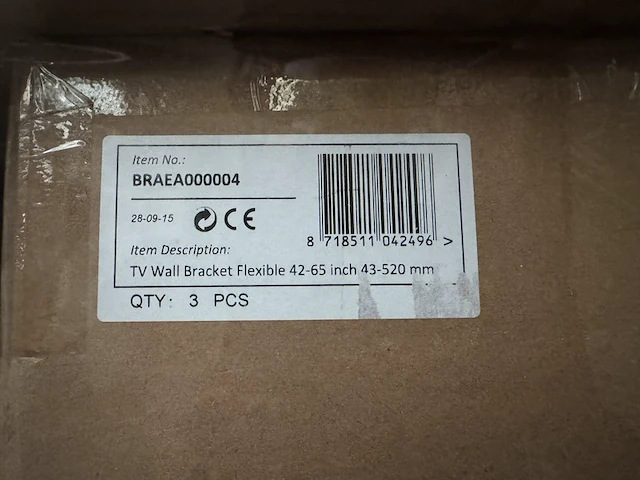 9x tv wandbeugel 42-65" flexibel sam creative, braea000003 - afbeelding 2 van  2
