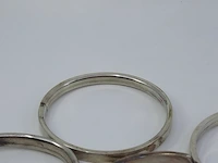 9x zilveren armband - afbeelding 2 van  9