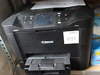A4 kleurenprinter canon mb5455 met vier pakken papier en cartridges. - afbeelding 2 van  2