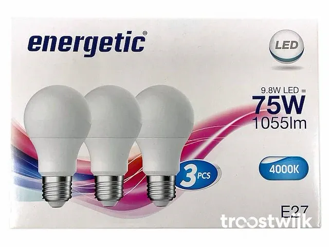A60 frost led-lamp e27 3-pack - afbeelding 1 van  4