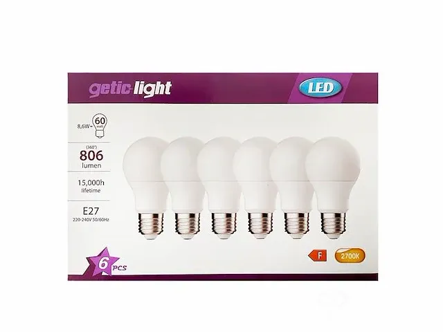 A60 frost led-lamp e27 6-pack - afbeelding 1 van  4