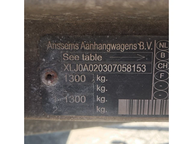 Aanhanger anssems, bsx1, bouwjaar 2007 - afbeelding 14 van  23