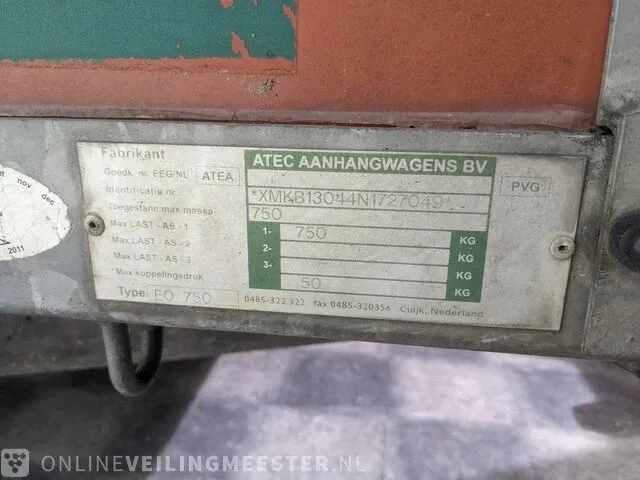 Aanhanger atec, eo 750 - afbeelding 12 van  12