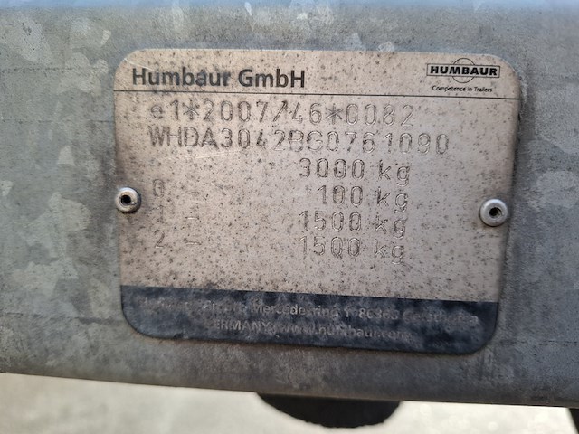 Aanhanger, humbauer, mtk 304222, 2016 - afbeelding 3 van  22