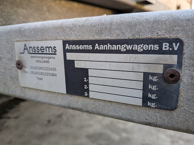Aanhangwagen, anssems, 1300, 2000 - afbeelding 8 van  16