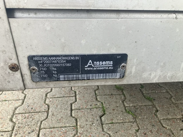 Aanhangwagen, anssems, 750 kg - afbeelding 7 van  12
