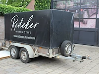 Aanhangwagen euro trailer v2000 dubbelasser met opgebouwde huif met kenteken wv-54-jy. datum eerste toelati... - afbeelding 1 van  4