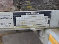 Aanhangwagen euro trailer v2000 dubbelasser met opgebouwde huif met kenteken wv-54-jy. datum eerste toelati... - afbeelding 2 van  4