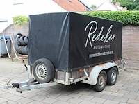Aanhangwagen euro trailer v2000 dubbelasser met opgebouwde huif met kenteken wv-54-jy. datum eerste toelati... - afbeelding 3 van  4