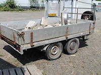 Aanhangwagen hapert achterwaartse kipper met bakafmeting 275 x 160 cm met kenteken 77-wj-10. bouwjaar 1986.... - afbeelding 1 van  4