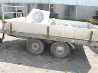 Aanhangwagen hapert achterwaartse kipper met bakafmeting 275 x 160 cm met kenteken 77-wj-10. bouwjaar 1986.... - afbeelding 3 van  4