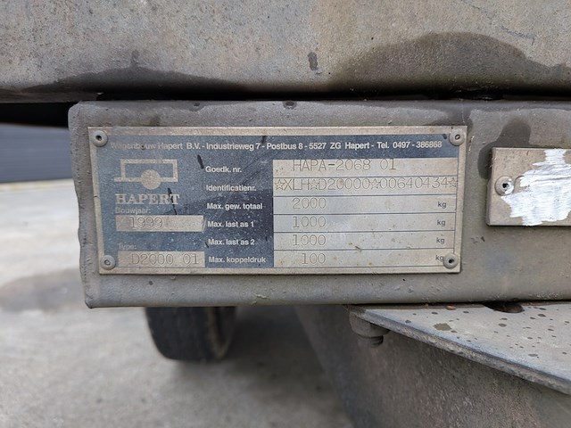 Aanhangwagen, hapert, d2000 01, 2000 - afbeelding 10 van  18