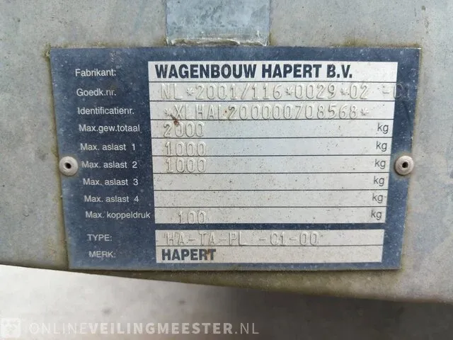Aanhangwagen hapert, ha-ta-pl, bouwjaar 2008 | 94-wd-gl - afbeelding 11 van  19