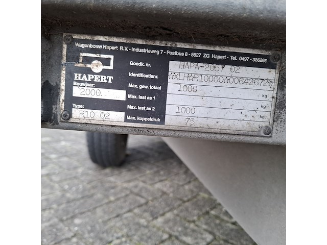 Aanhangwagen, hapert, k2000-01, 1994 - afbeelding 8 van  30