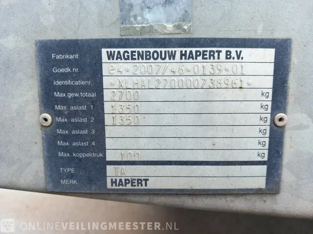 Aanhangwagen hapert, ta, bouwjaar 2012 | 85-wh-vf - afbeelding 13 van  20