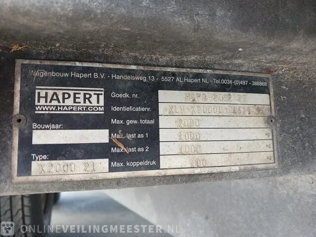 Aanhangwagen hapert, tandemas, bouwjaar 2005 - afbeelding 24 van  24