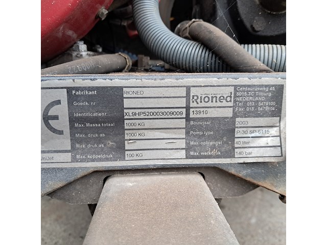 Aanhangwagen rioolspuit, rioned, unijet p-30, 2003 - afbeelding 21 van  29