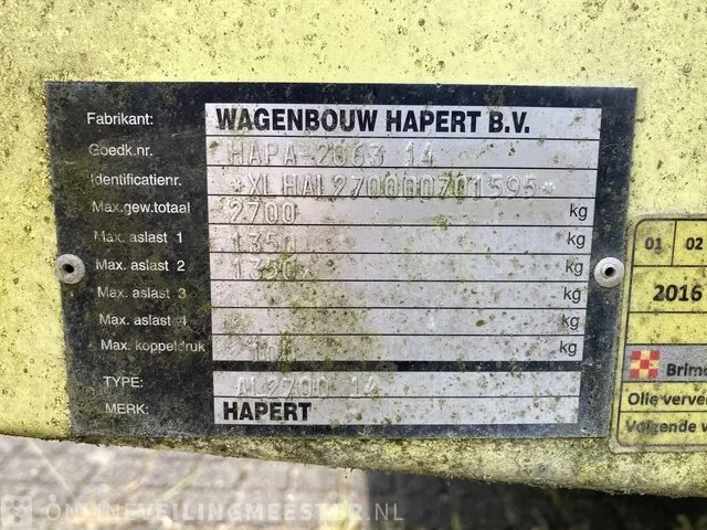 Aanhangwagen voorzien van calamiteitenschermen hapert, bouwjaar 2008 - afbeelding 22 van  27