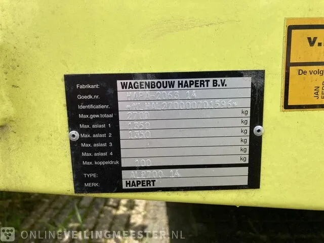 Aanhangwagen voorzien van calamiteitenschermen hapert, bouwjaar 2008 - afbeelding 23 van  28