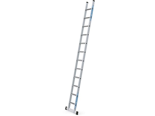 Aanlegladder met 12 treden met opstaande rand zarges, saferstep l 41362 - afbeelding 1 van  4