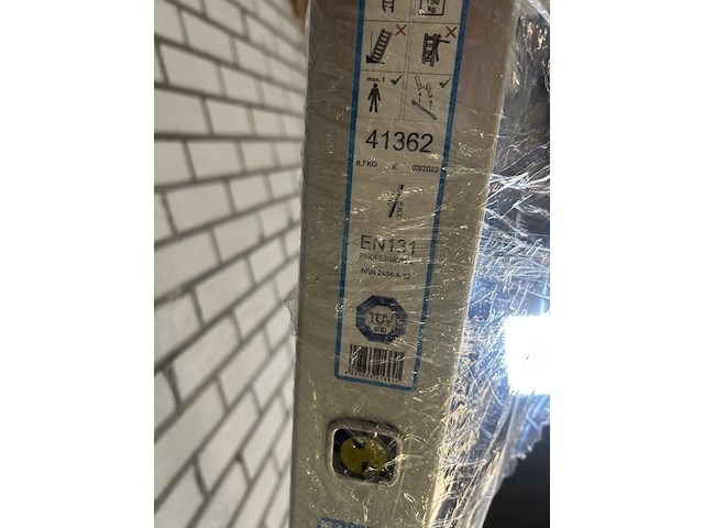 Aanlegladder met 12 treden met opstaande rand zarges, saferstep l 41362 - afbeelding 4 van  4