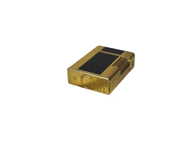 Aansteker st dupont , black laquer, goud, 2000 - afbeelding 2 van  5