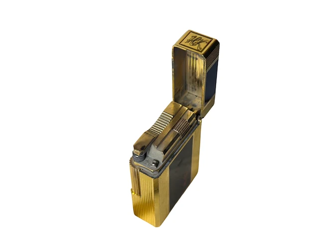 Aansteker st dupont , black laquer, goud, 2000 - afbeelding 4 van  5