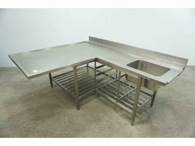 Aanvoertafel met spoelbak - afbeelding 1 van  4