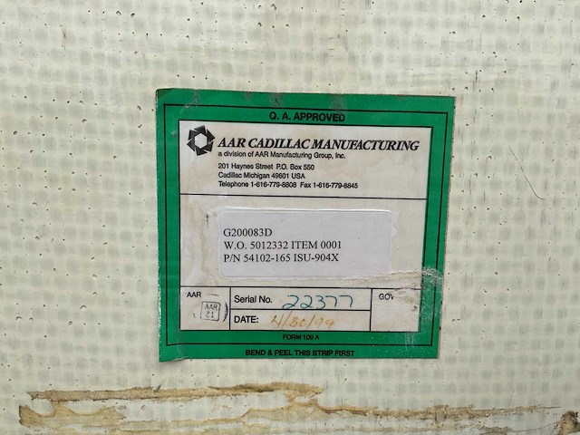 Aar cadillac manufacturing isu 904x legercontainer - afbeelding 7 van  7