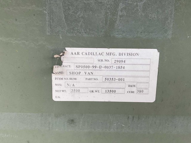 Aar cadillac mfg shop van legercontainer - afbeelding 8 van  8