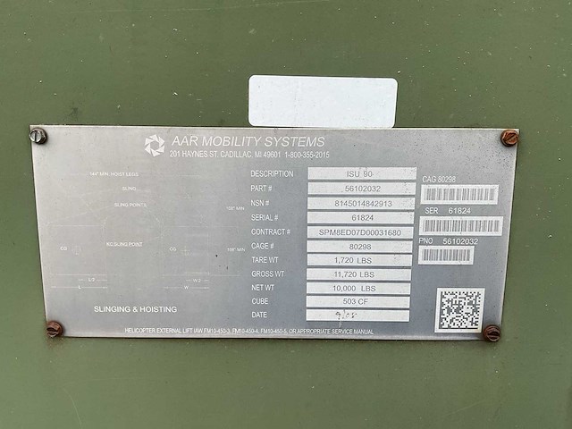 Aar mobility systems isu 90 legercontainer - afbeelding 4 van  6