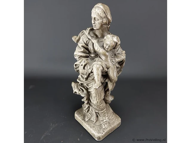 Aardewerk beeld maria met kind - afbeelding 3 van  5