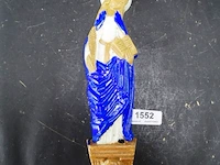 Aardewerk handbeschilderde madonna met kind - afbeelding 1 van  5