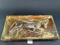 Aardewerk plaque van een paard (gespiegelde versie van kavel 2530) - afbeelding 2 van  5