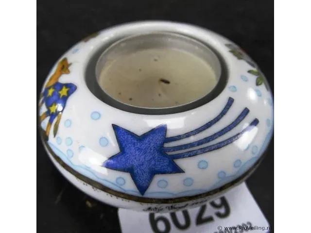 Aardewerk waxinelichthouder - afbeelding 2 van  3