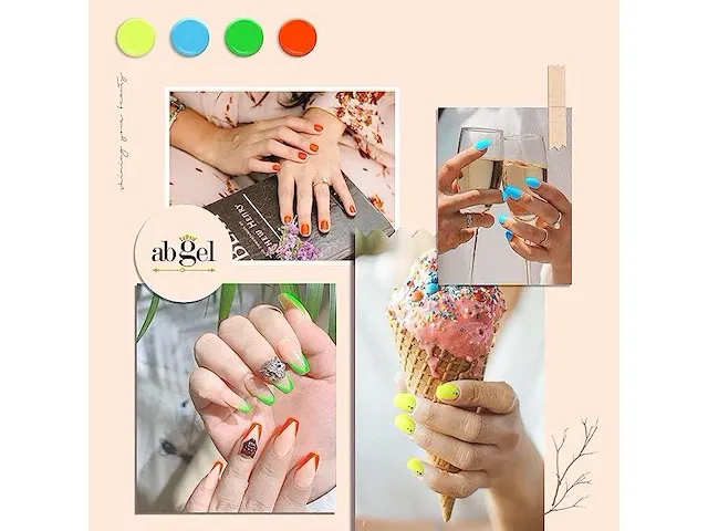 Ab gel nail polish set 12 neon kleuren - afbeelding 4 van  4