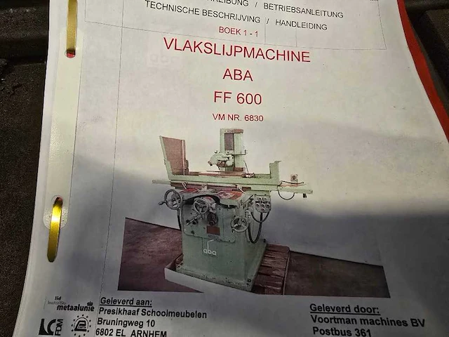 Aba - ff 600 - vlakslijpmachine - afbeelding 2 van  10
