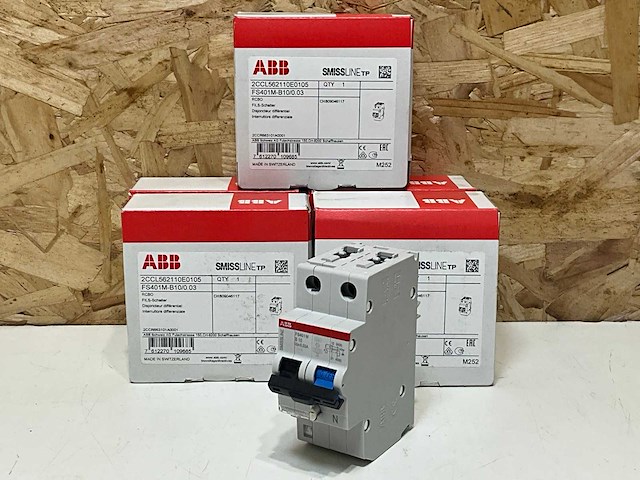Abb 2ccl562110e0105 aardlekautomaat 10ka, 1p+n, curve b, 10a, 30ma (5x) - afbeelding 2 van  6