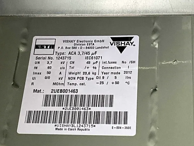 Abb elektromotor 1968 kw met frequentieregelaar 2050kw en luchtkoeler - afbeelding 28 van  39